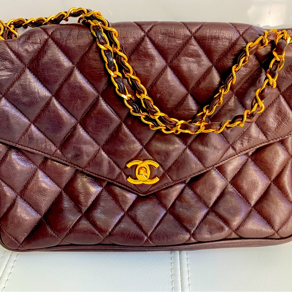 Chanel Vintage brown shoulder bag